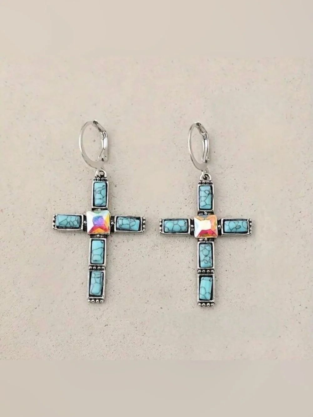 Boho cross earrings N2396